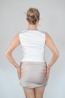 Pleated Boatneck Top